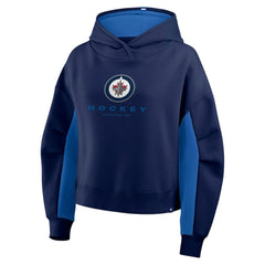NHL Navy Winnipeg Jets Fanatics Women's Back Check Boxy Hoodie