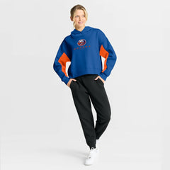NHL Royal New York Islanders Fanatics Women's Back Check Boxy Hoodie