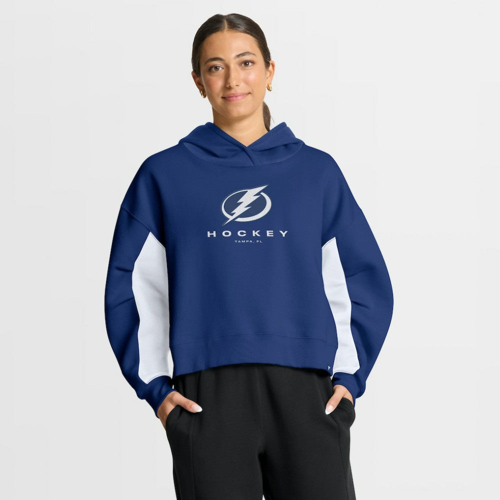 NHL Blue Tampa Bay Lightning Fanatics Women's Back Check Boxy Hoodie