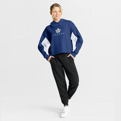 NHL Blue Toronto Maple Leafs Fanatics Women's Back Check Boxy Hoodie