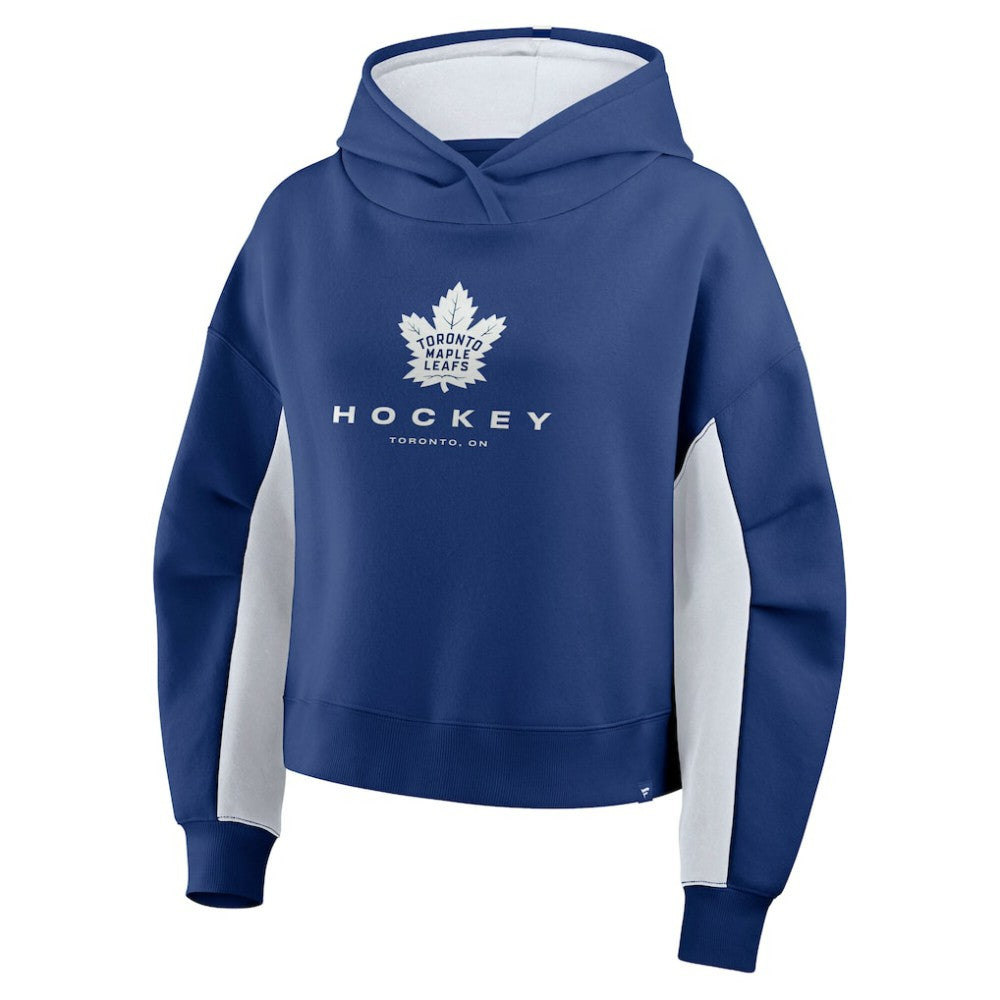 NHL Blue Toronto Maple Leafs Fanatics Women's Back Check Boxy Hoodie
