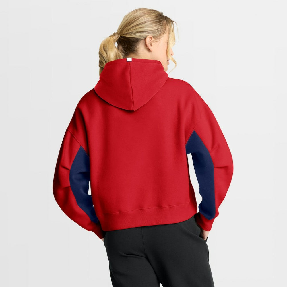 NHL Red Washington Capitals Fanatics Women's Back Check Boxy Hoodie