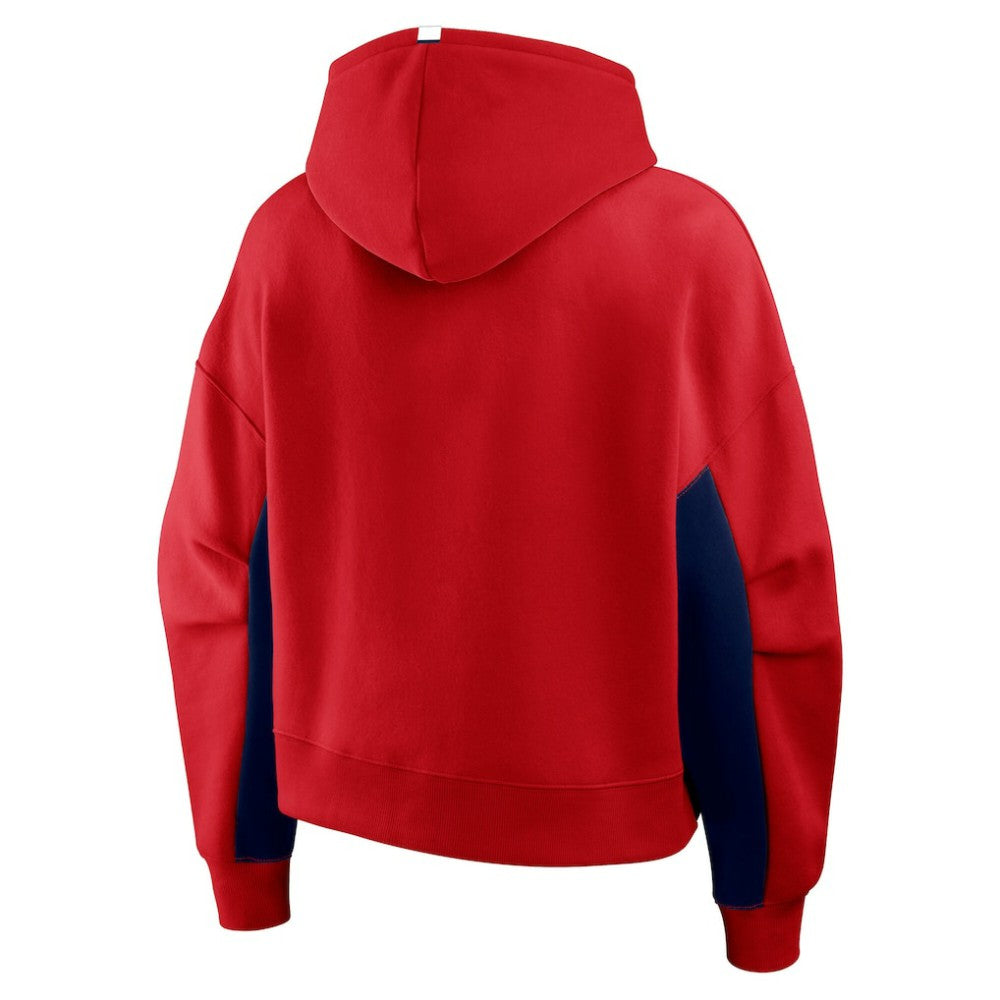 NHL Red Washington Capitals Fanatics Women's Back Check Boxy Hoodie