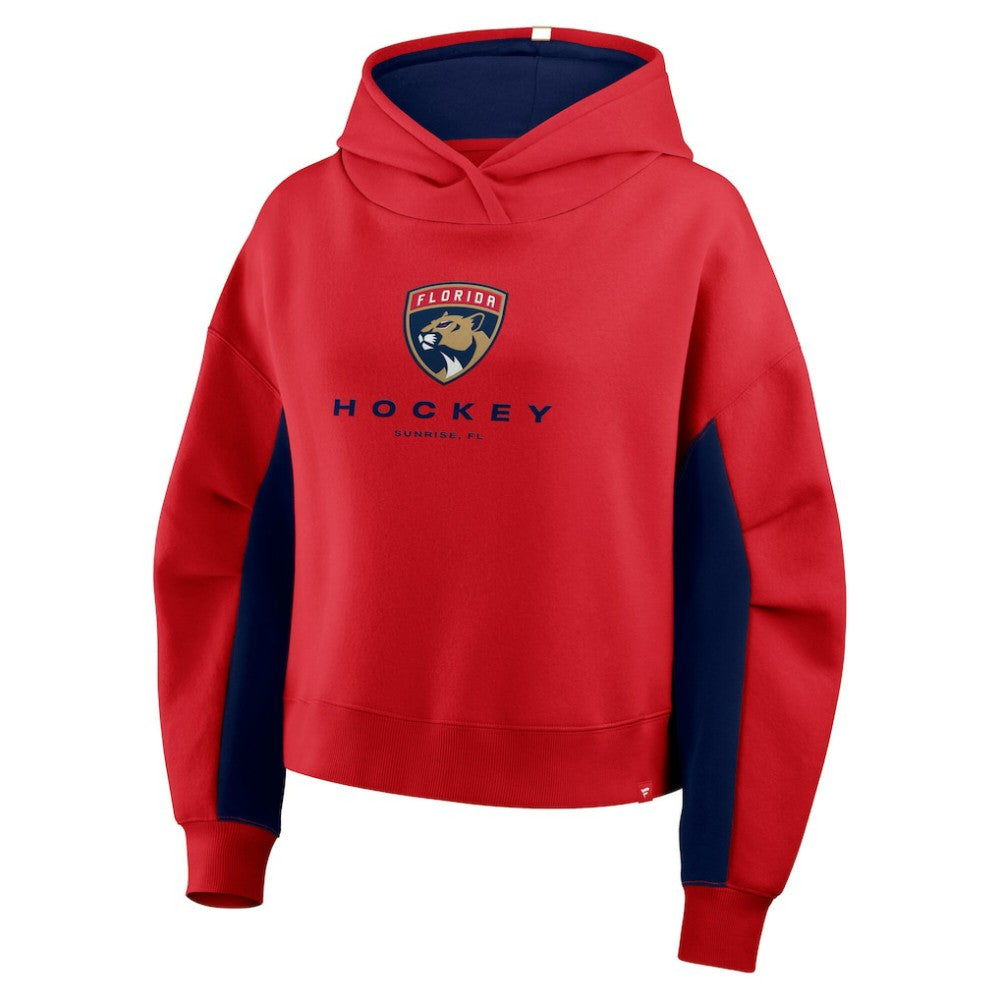 NHL Red Florida Panthers Fanatics Women's Back Check Boxy Hoodie