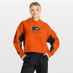 NHL Orange Philadelphia Flyers Fanatics Women's Back Check Boxy Hoodie
