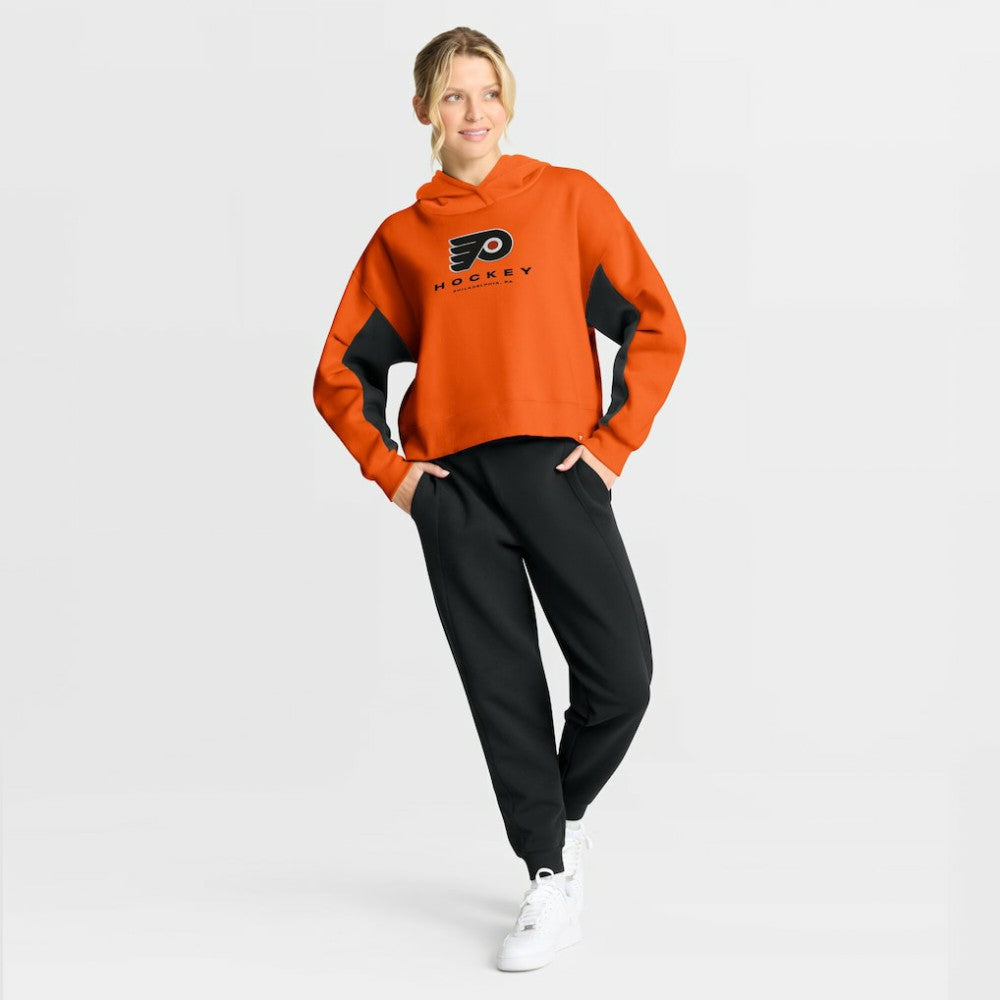 NHL Orange Philadelphia Flyers Fanatics Women's Back Check Boxy Hoodie