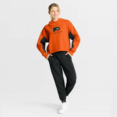 NHL Orange Philadelphia Flyers Fanatics Women's Back Check Boxy Hoodie