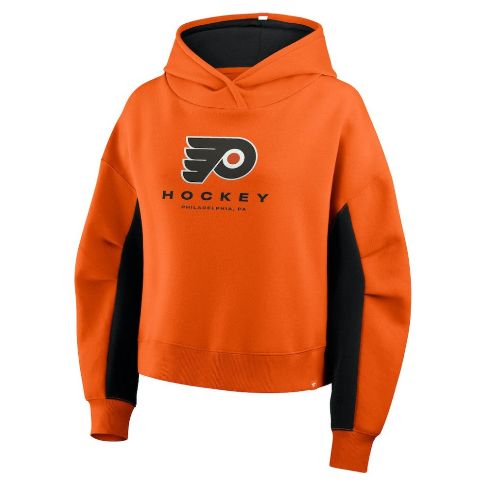 NHL Orange Philadelphia Flyers Fanatics Women's Back Check Boxy Hoodie