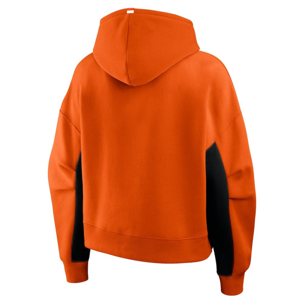 NHL Orange Philadelphia Flyers Fanatics Women's Back Check Boxy Hoodie