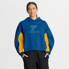 NHL Blue St. Louis Blues Fanatics Women's Back Check Boxy Hoodie