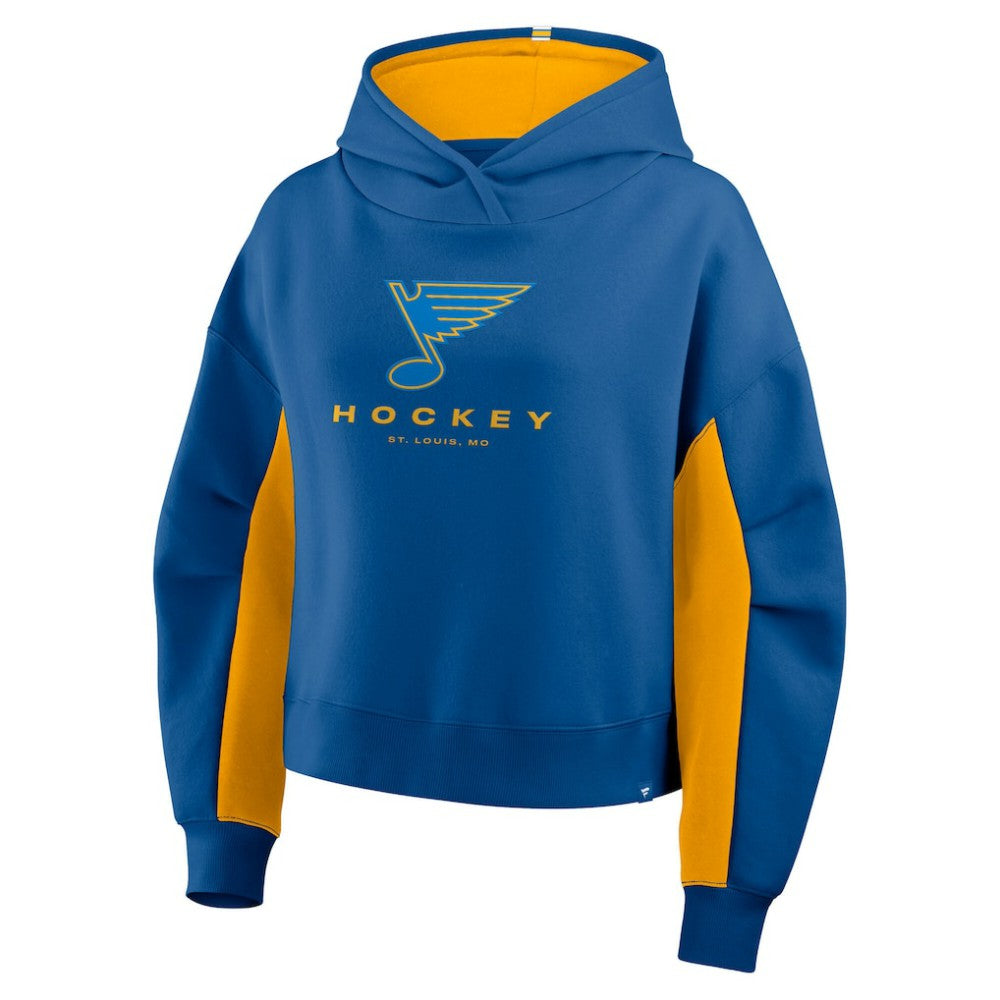 NHL Blue St. Louis Blues Fanatics Women's Back Check Boxy Hoodie