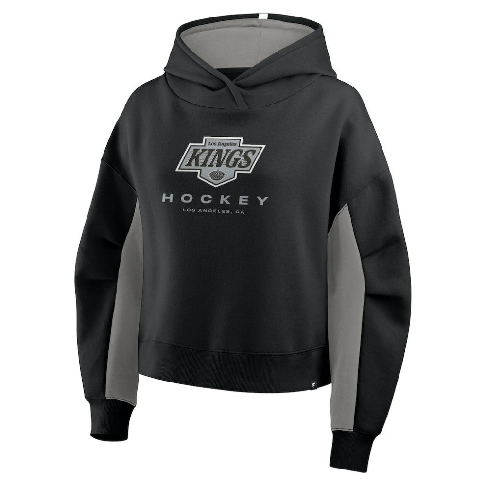 NHL Black Los Angeles Kings Fanatics Women's Back Check Boxy Hoodie