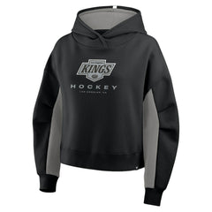 NHL Black Los Angeles Kings Fanatics Women's Back Check Boxy Hoodie