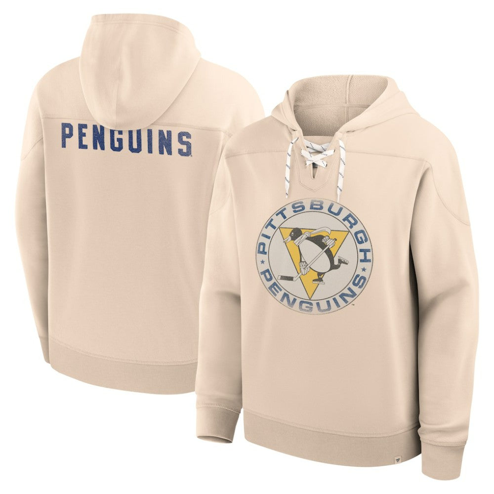 NHL Cream Pittsburgh Penguins Fanatics Vintage Hoodie