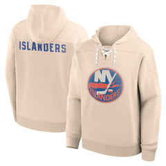 NHL Cream New York Islanders Fanatics Vintage Hoodie