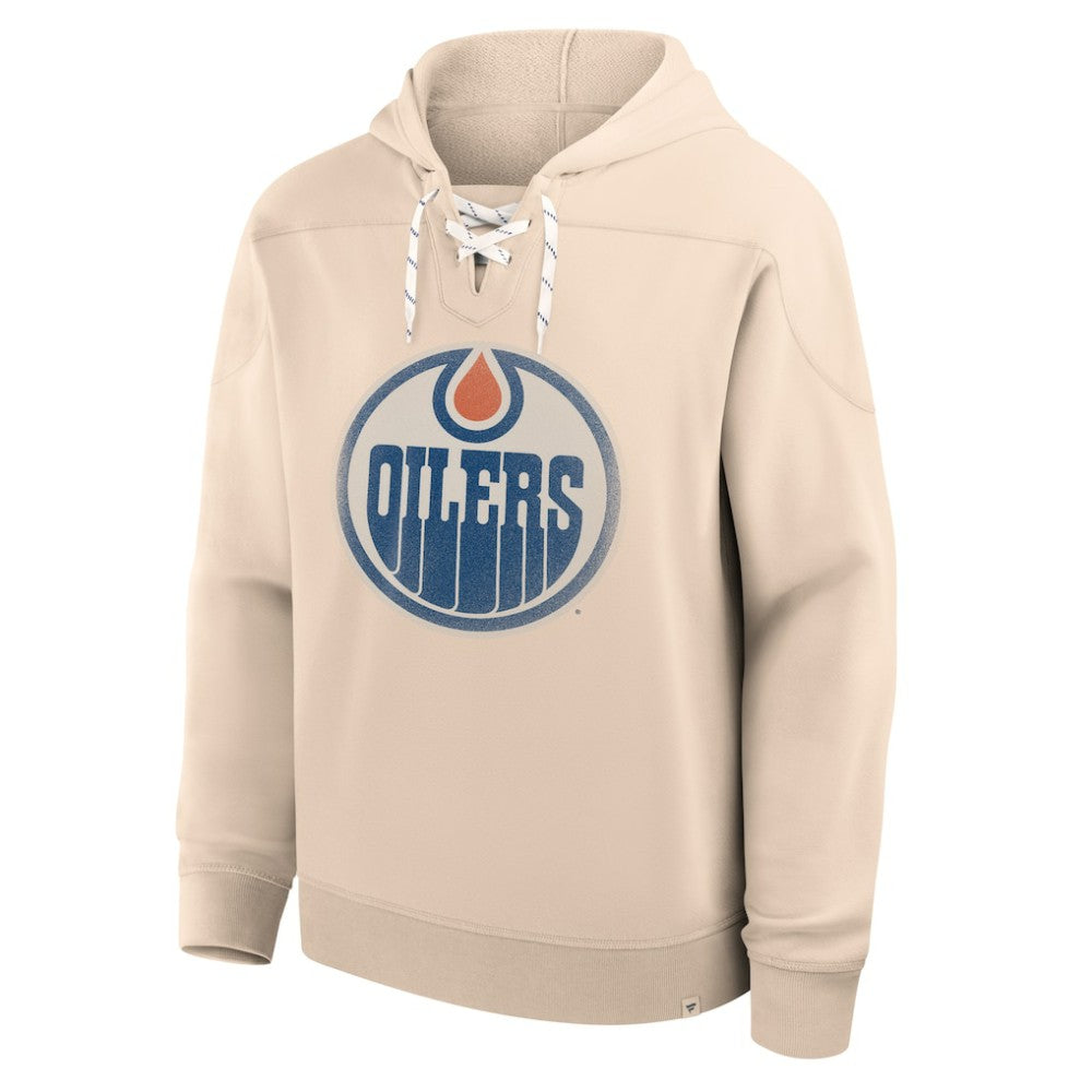 NHL Cream Edmonton Oilers Fanatics Vintage Hoodie