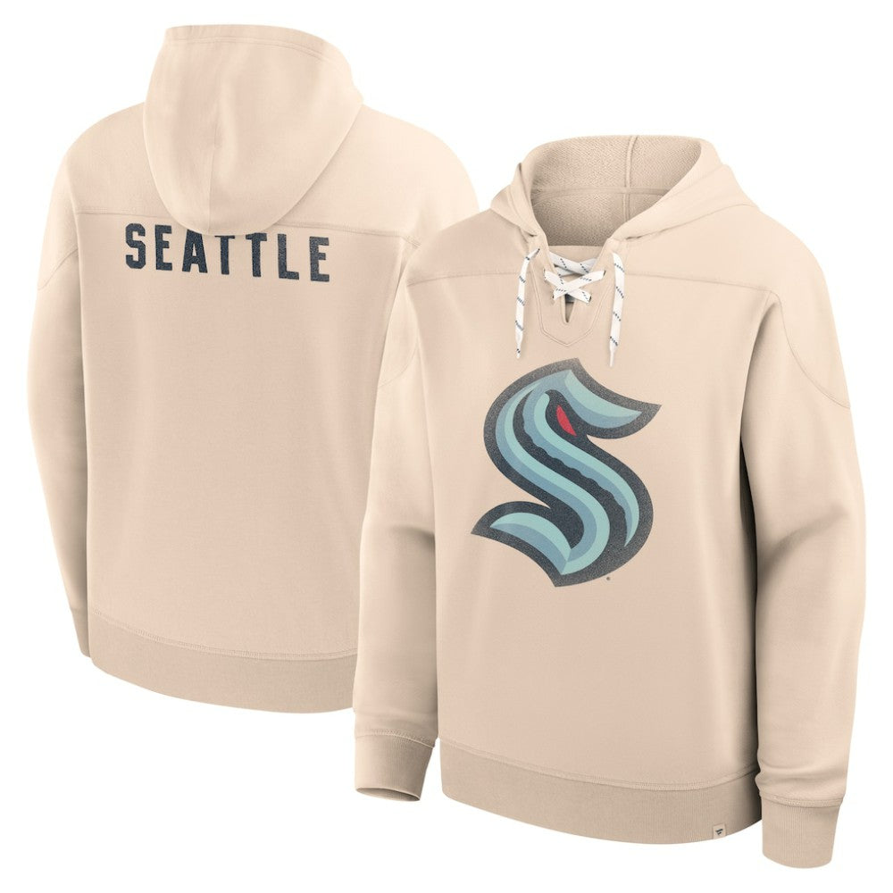 NHL Cream Seattle Kraken Fanatics Vintage Hoodie