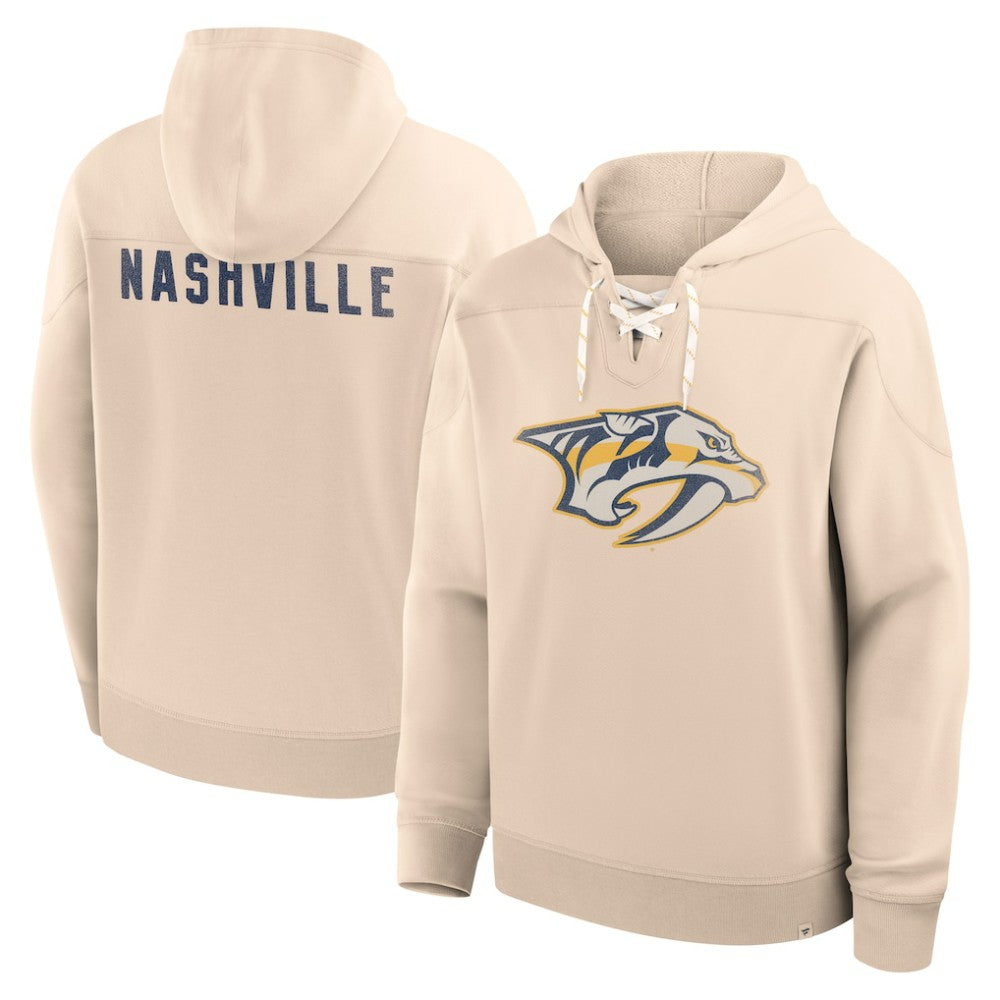 NHL Cream Nashville Predators Fanatics Vintage Hoodie