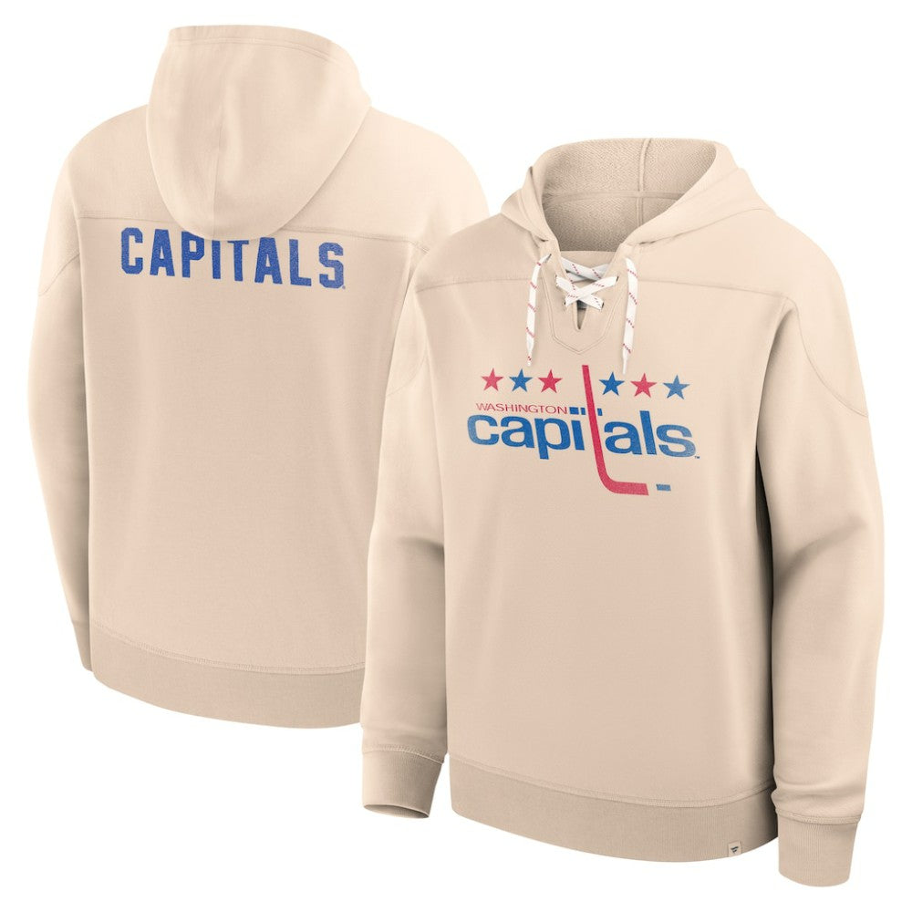 NHL Cream Washington Capitals Fanatics Vintage Hoodie