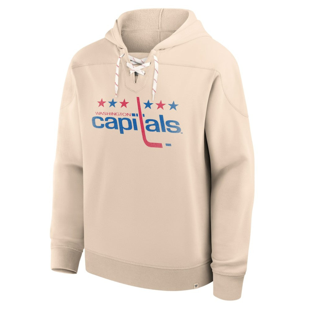 NHL Cream Washington Capitals Fanatics Vintage Hoodie