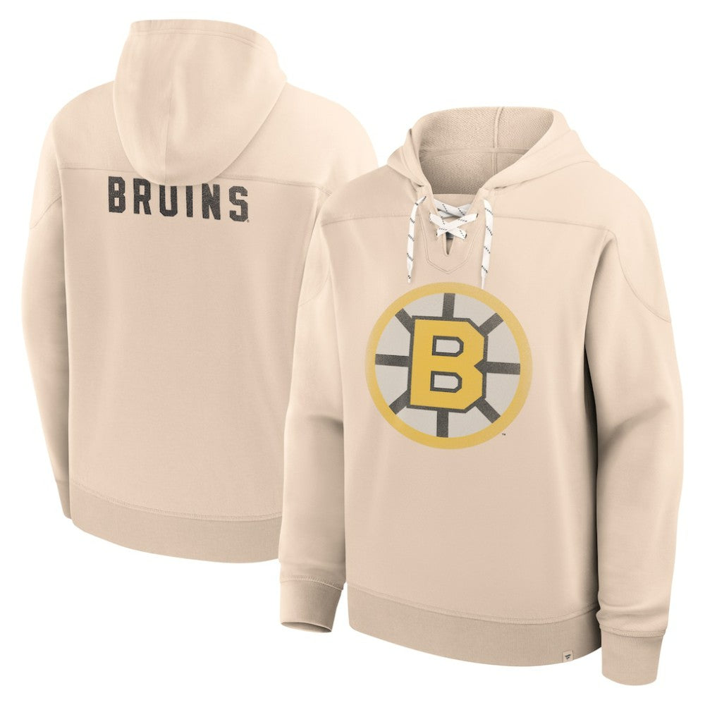 NHL Cream Boston Bruins Fanatics Vintage Hoodie