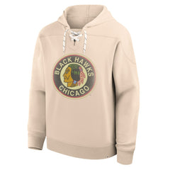 NHL Cream Chicago Blackhawks Fanatics Vintage Hoodie