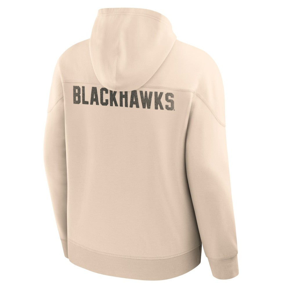 NHL Cream Chicago Blackhawks Fanatics Vintage Hoodie