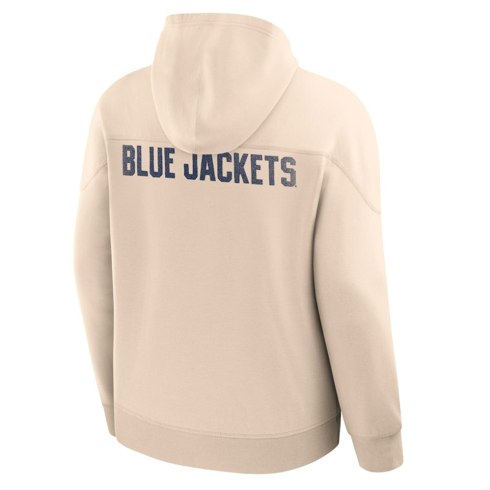 NHL Cream Columbus Blue Jackets Fanatics Vintage Hoodie