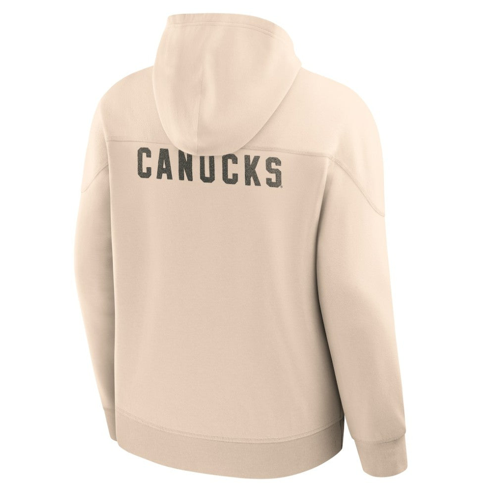 NHL Cream Vancouver Canucks Fanatics Vintage Hoodie