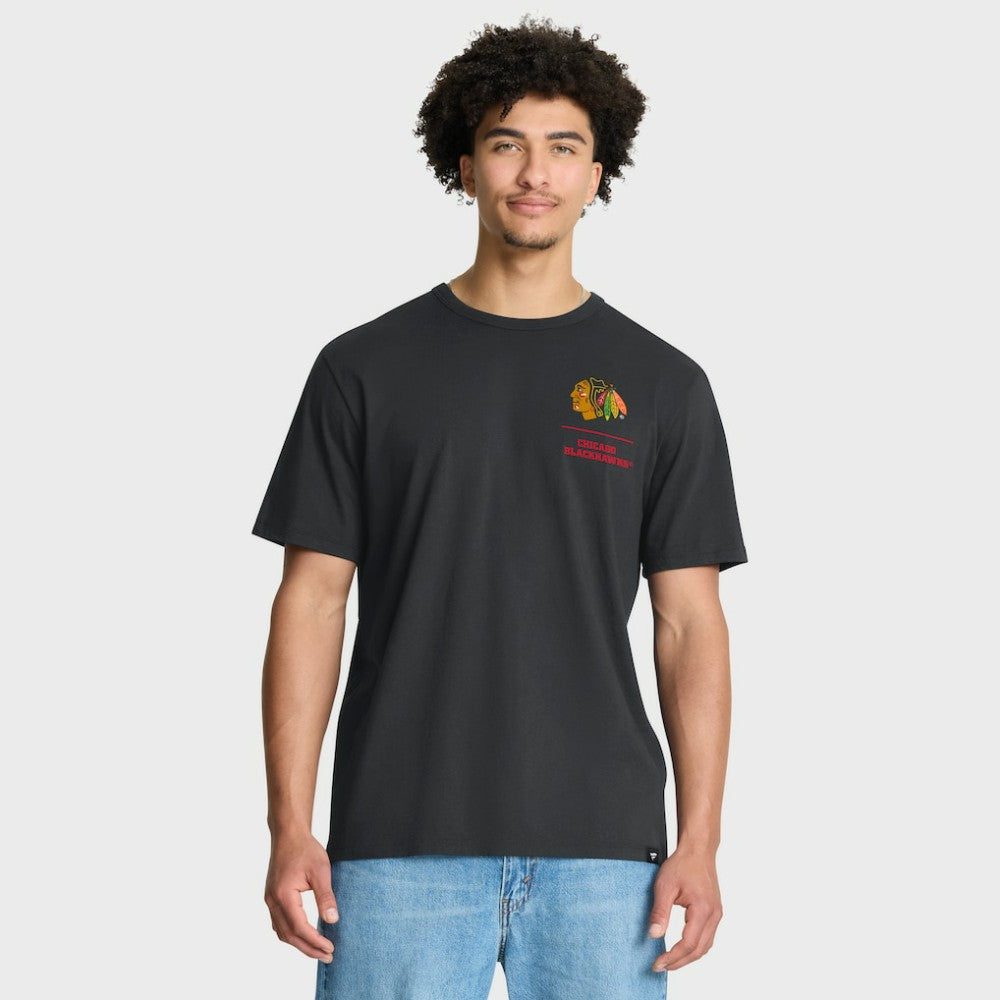 NHL Black Chicago Blackhawks Fanatics Crash The Net Legacy T-Shirt