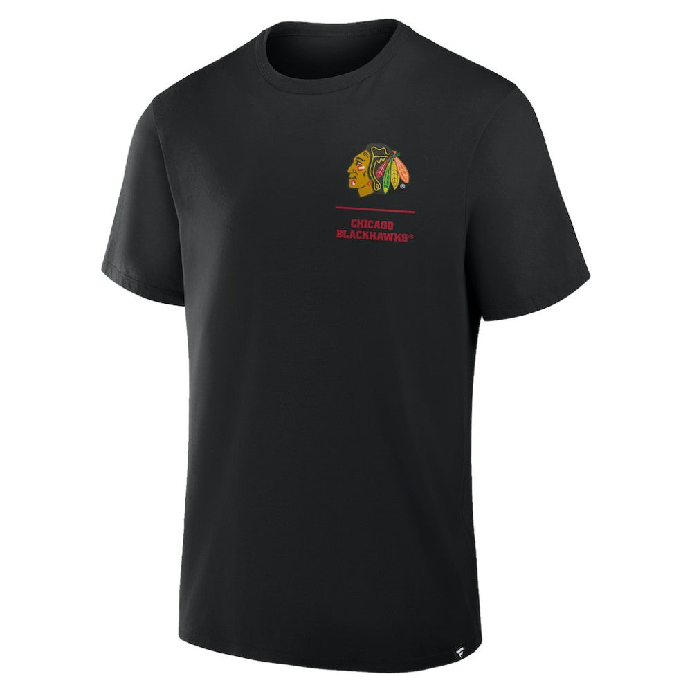 NHL Black Chicago Blackhawks Fanatics Crash The Net Legacy T-Shirt
