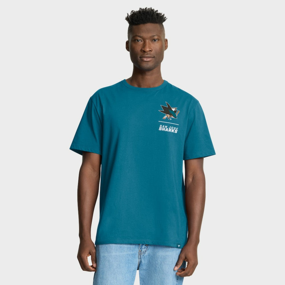 NHL Teal San Jose Sharks Fanatics Crash The Net Legacy T-Shirt