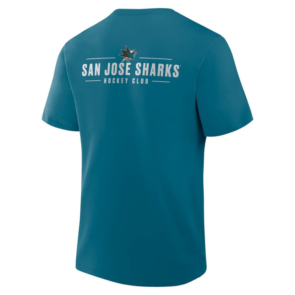 NHL Teal San Jose Sharks Fanatics Crash The Net Legacy T-Shirt