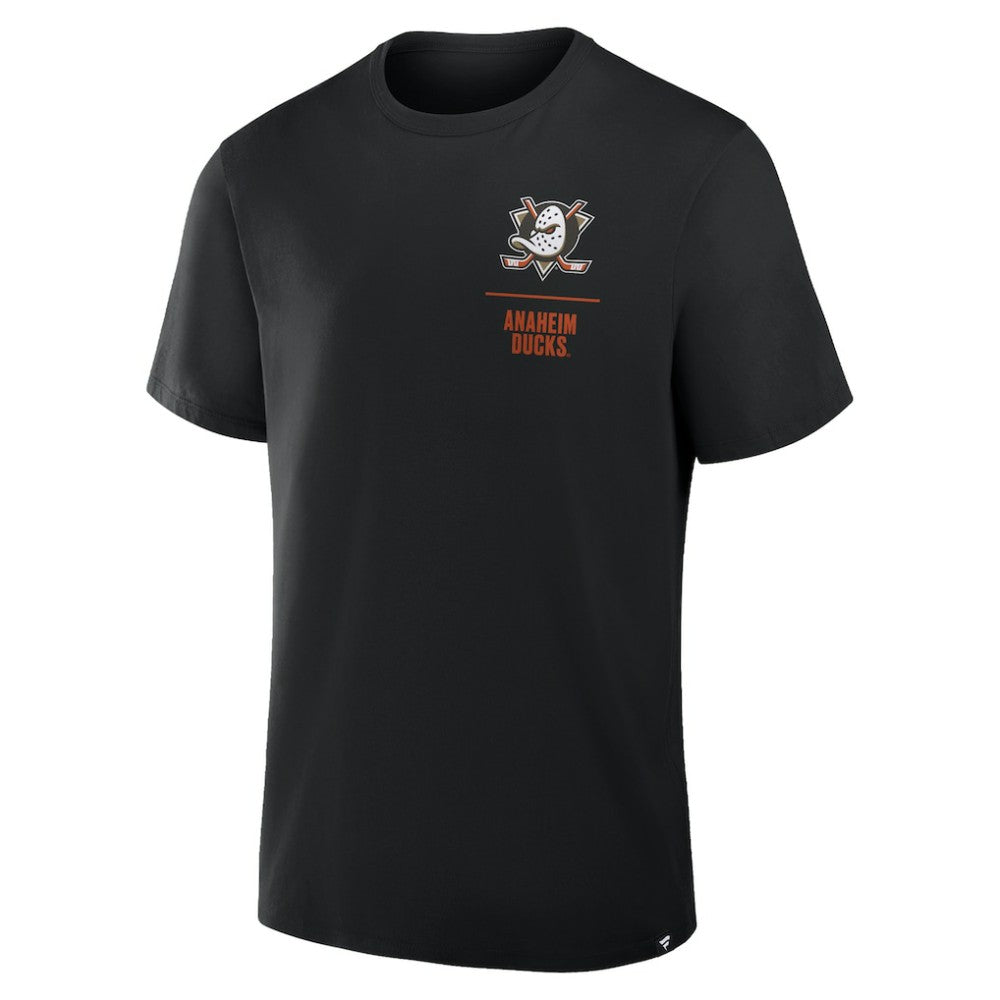 NHL Black Anaheim Ducks Fanatics Crash The Net Legacy T-Shirt