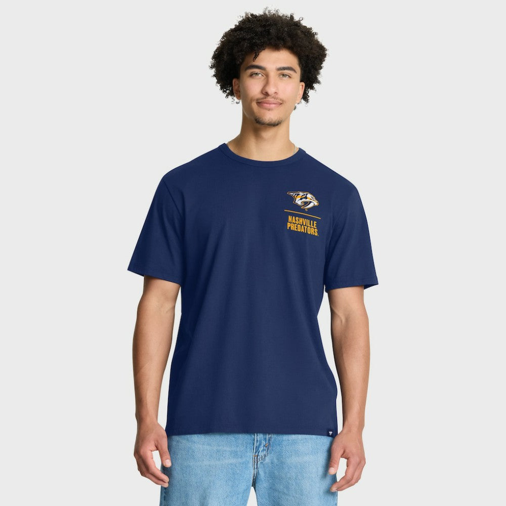 NHL Navy Nashville Predators Fanatics Crash The Net Legacy T-Shirt