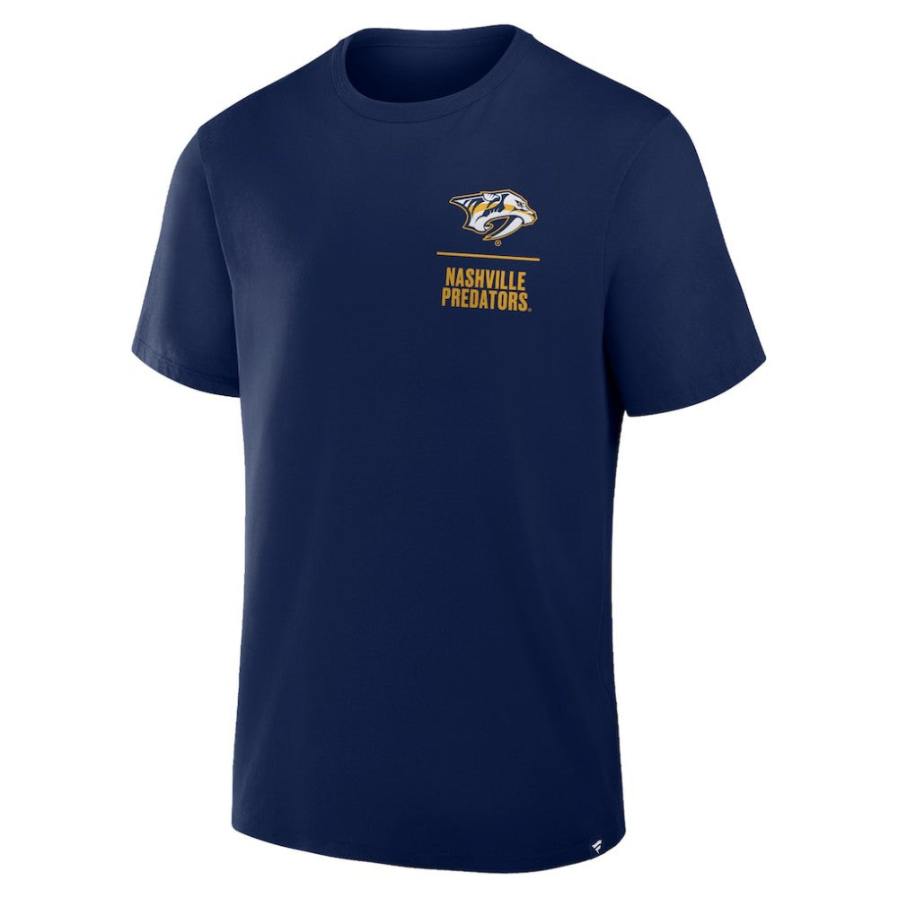 NHL Navy Nashville Predators Fanatics Crash The Net Legacy T-Shirt