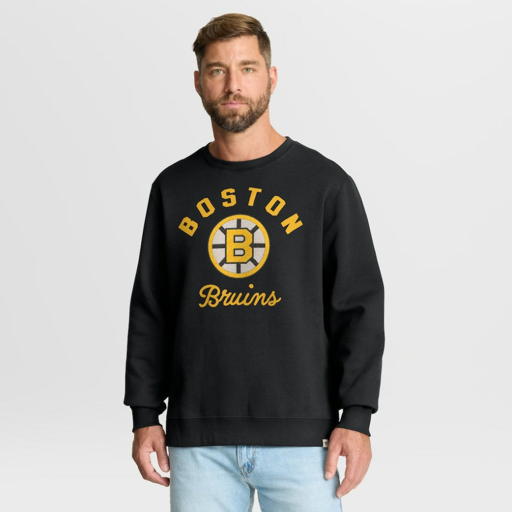 NHL Black Boston Bruins Fanatics Vintage Stickler Sweatshirt