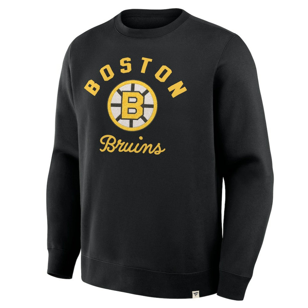NHL Black Boston Bruins Fanatics Vintage Stickler Sweatshirt