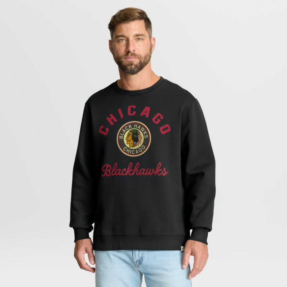 NHL Black Chicago Blackhawks Fanatics Vintage Stickler Sweatshirt