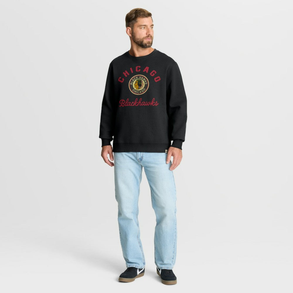 NHL Black Chicago Blackhawks Fanatics Vintage Stickler Sweatshirt