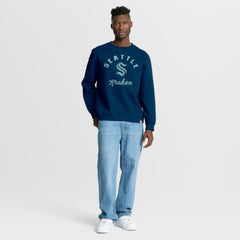 NHL Deep Sea Blue Seattle Kraken Fanatics Stickler Sweatshirt
