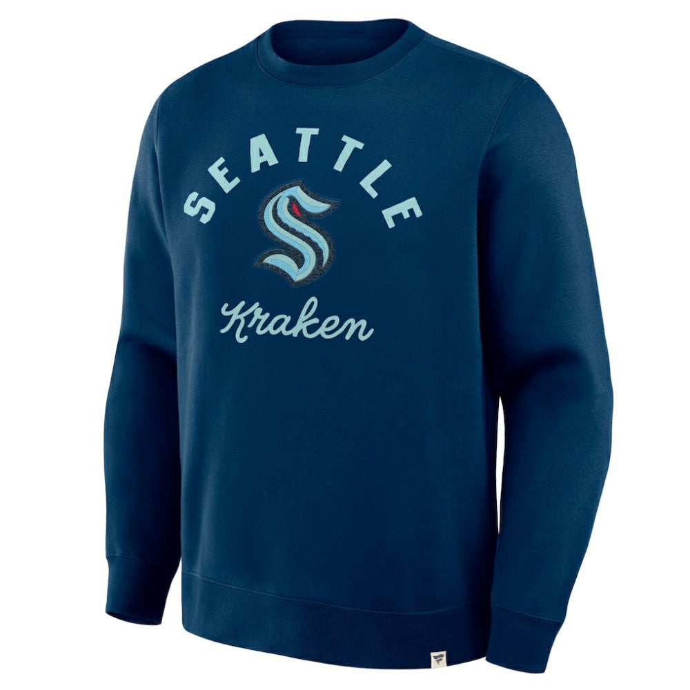 NHL Deep Sea Blue Seattle Kraken Fanatics Stickler Sweatshirt