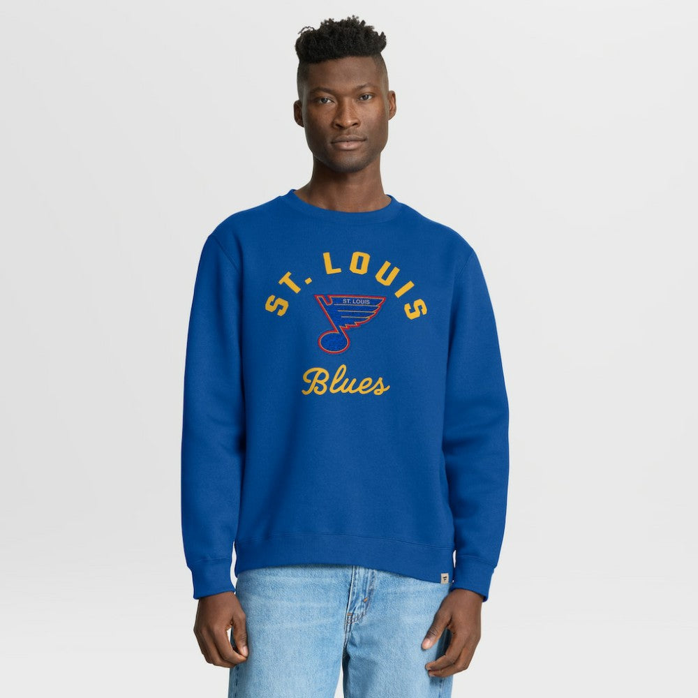 NHL Blue St. Louis Blues Fanatics Vintage Stickler Sweatshirt