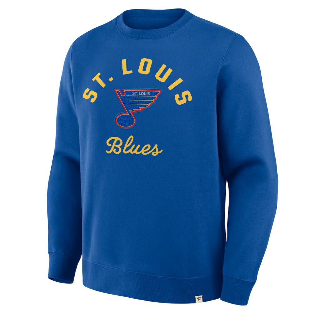 NHL Blue St. Louis Blues Fanatics Vintage Stickler Sweatshirt