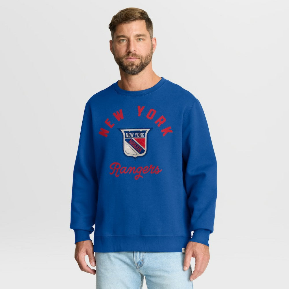 NHL Blue New York Rangers Fanatics Vintage Stickler Sweatshirt