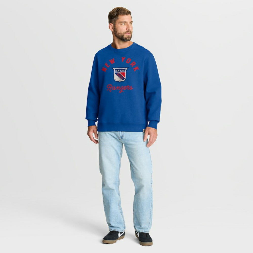 NHL Blue New York Rangers Fanatics Vintage Stickler Sweatshirt
