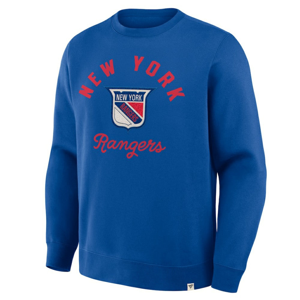 NHL Blue New York Rangers Fanatics Vintage Stickler Sweatshirt