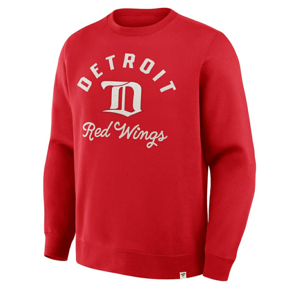 NHL Red Detroit Red Wings Fanatics Vintage Stickler Sweatshirt
