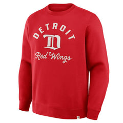 NHL Red Detroit Red Wings Fanatics Vintage Stickler Sweatshirt
