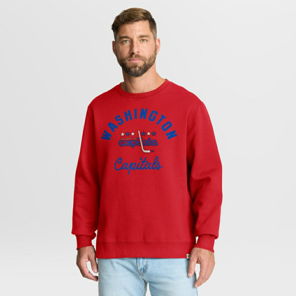 NHL Red Washington Capitals Fanatics Vintage Stickler Sweatshirt